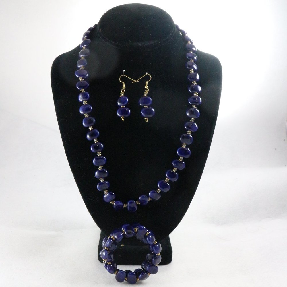 KAZURI Mini Shale Lavender Girl Earthen Clay Jewelry Bundle Set